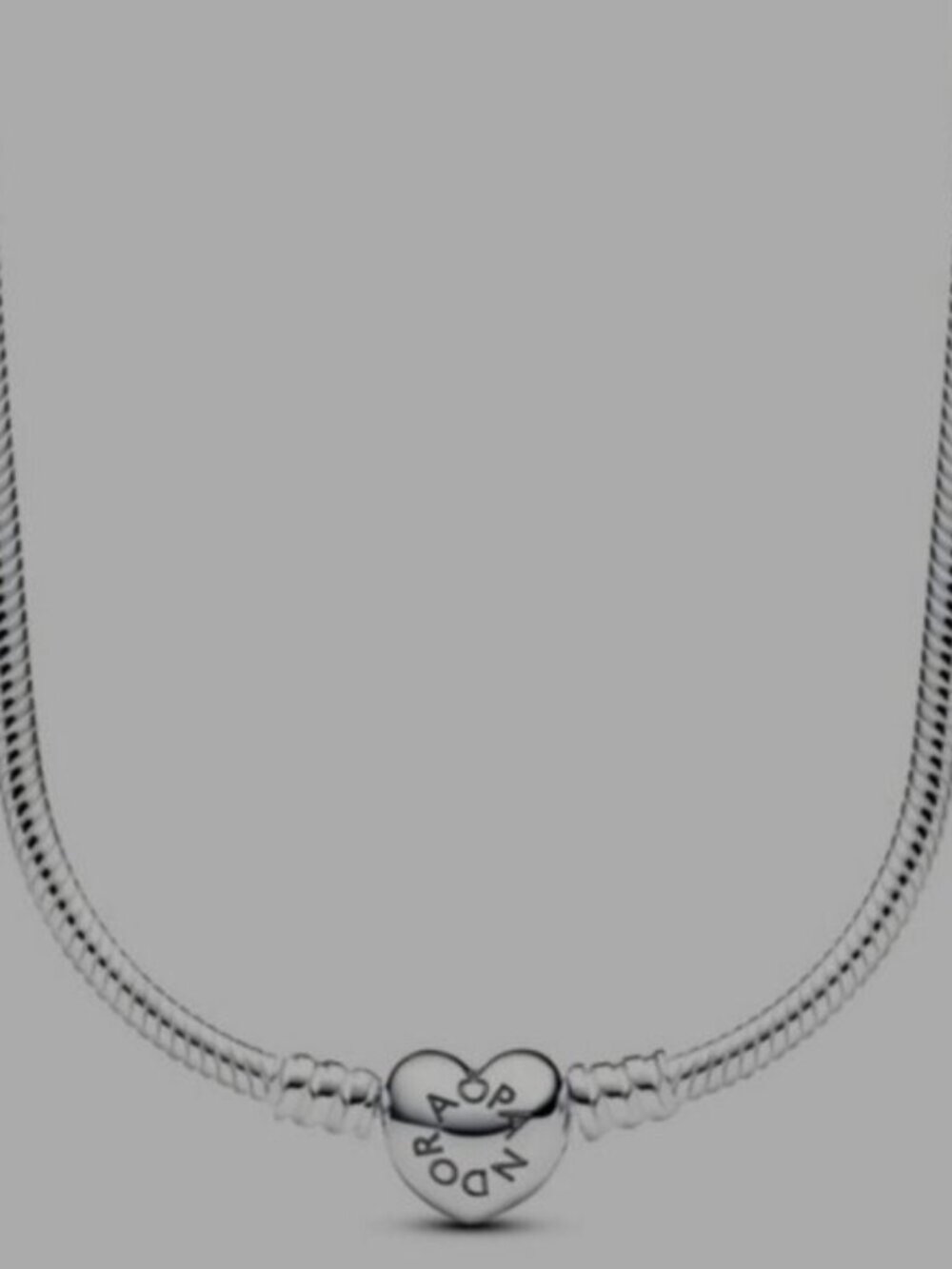 Pandora Moments Heart Clasp Snake Chain Necklace